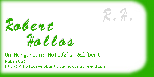 robert hollos business card